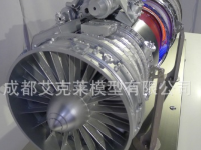 涡扇10发动机模型航空发动机模型解剖剖视模型内部结构展示灯光