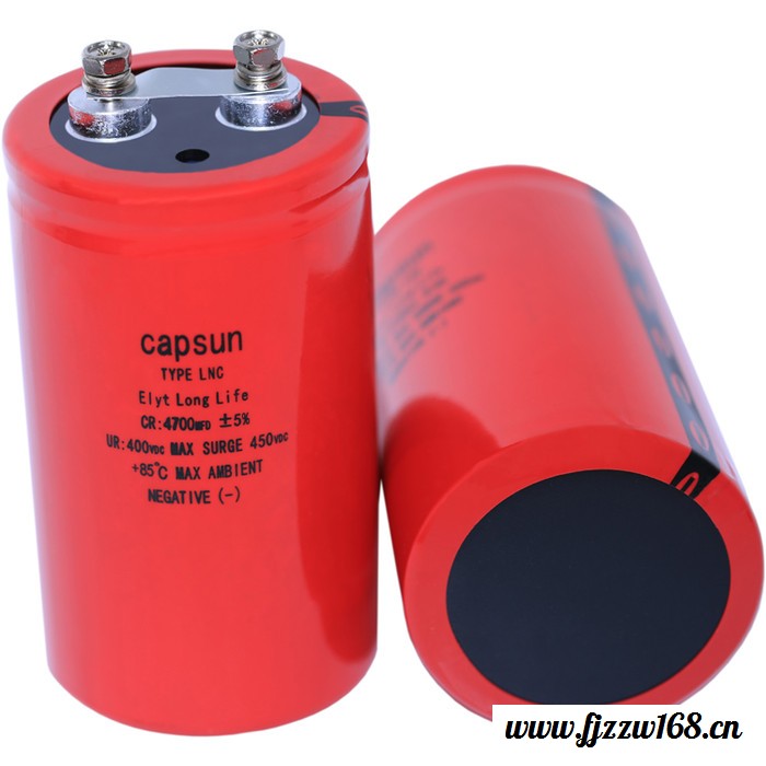 老品牌专业定制400v4700uf红色螺栓电容器航空航天 舰艇船舶专用图3
