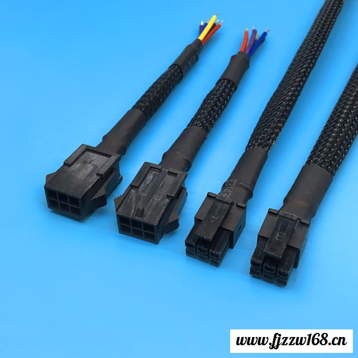 金丰盛加工定做43020/43025-2*3P发动机线束 套黑色编织网管端子线束连接线 3.0mm间距插接件 航空线束图3