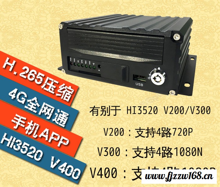 欣视宝旅游大巴4G远程监控主机 无线4G传输 GPS定位 航空头接口 音视频同步 支持1TB硬盘 4G网络车载图2