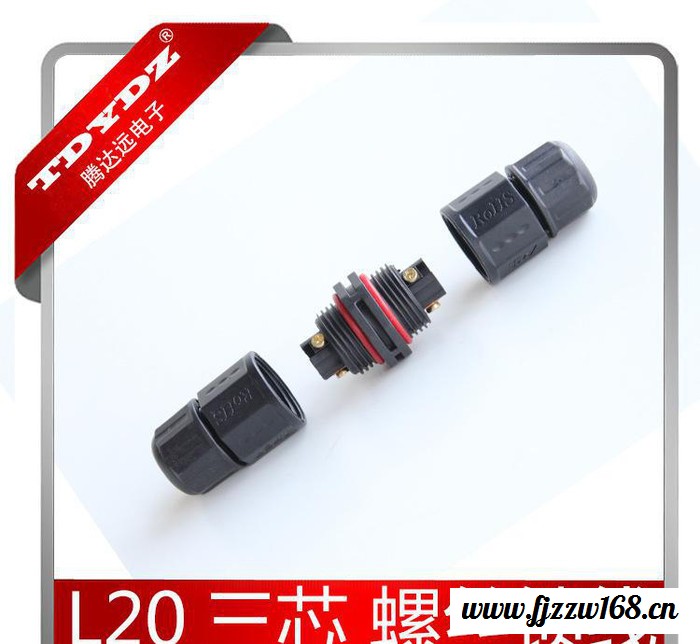 腾达远 L20-3P螺丝锁线防水连接器 航空插头 航空快捷螺丝锁线式图2