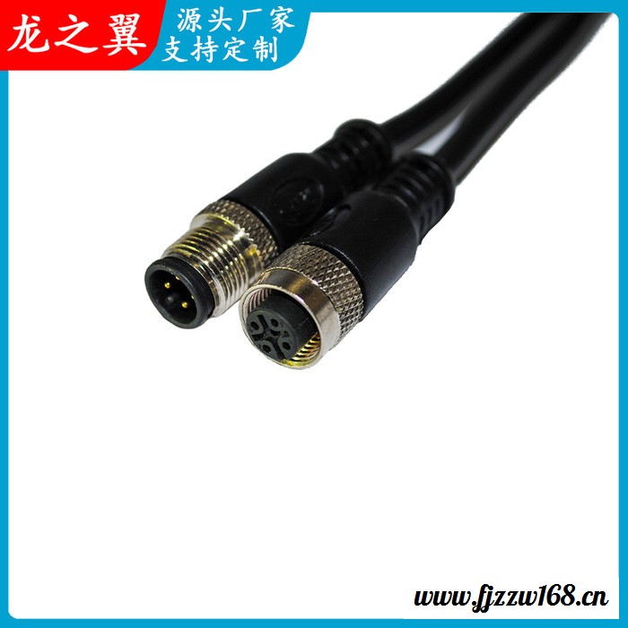 龙之翼 5芯M12航空公母头 M12防水接头线M12连接器插头4芯-12芯开关传感器线电感式传感器线图4
