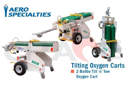 AEROSPECIALTIES/通航飞机双瓶充氧车/2-Bottle Tilt‘n’Tow Oxygen Cart