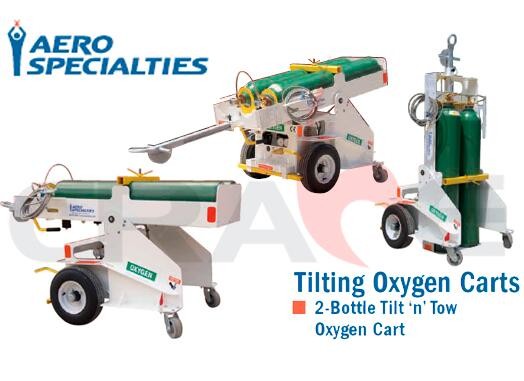 AEROSPECIALTIES/通航飞机双瓶充氧车/2-Bottle Tilt‘n’Tow Oxygen Cart图2