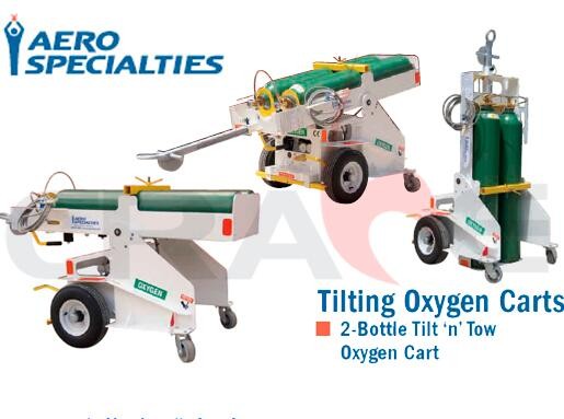 AEROSPECIALTIES/通航飞机双瓶充氧车/2-Bottle Tilt‘n’Tow Oxygen Cart图3