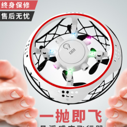 跨境感应飞行器飞机UFO儿童地摊新奇特玩具悬浮发光无人机遥控图3