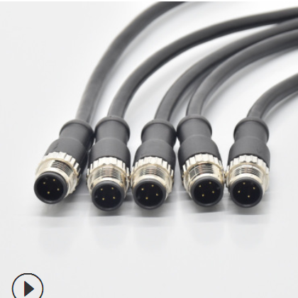 防水连接器厂家 螺纹 航空插头M12传感器 信号线缆 工业接头4芯图3