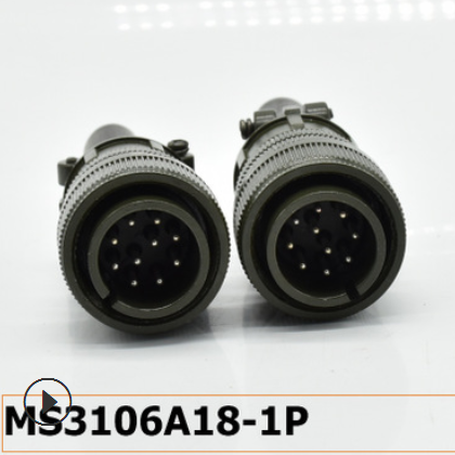 军规接头航空插头10PIN防水反装MS3106A18S-1S航空插头图2
