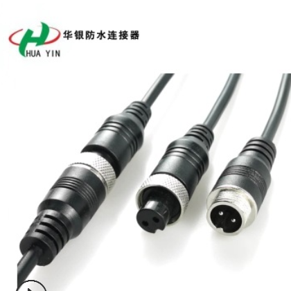 M12 2芯注塑航空插头连接器 M12航空注塑接头M12注塑传感器连接线图3