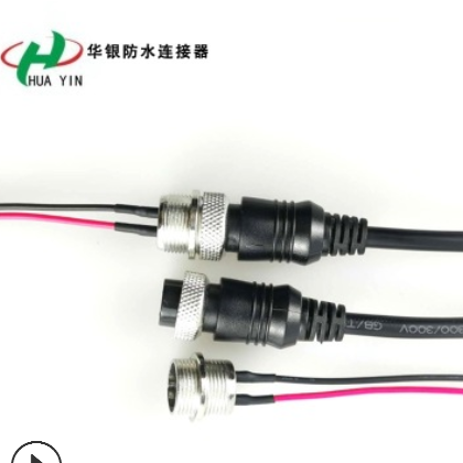 新品M16 2芯注塑航空插头 m16 注塑式防水插头 2芯面板式防水接头图2