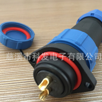防水航空插头厂家直销 替代威浦 KF21 防水连接器 2-12芯带法兰图2