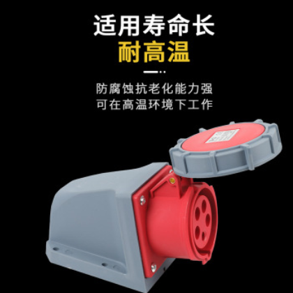 厂家供应工业防水明装插座 工业防爆暗装插座16A 32A国标航空插座图2