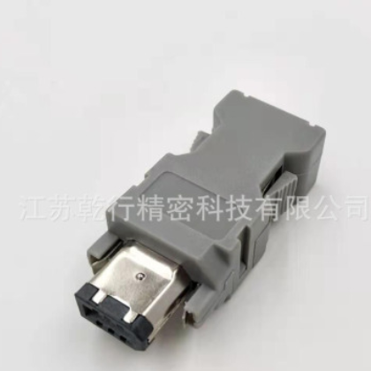 MOLEX 6P公头 伺服驱动侧插头CN3接头6芯编码器插头IEEE1394头图3