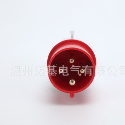 加工定制工业防水插头4针400V插座连接器航空插头MG024型电源插头图3