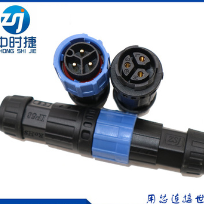塑料推拉自锁连接器M16快速插拔航空插头插座公母防水接头IP68图2