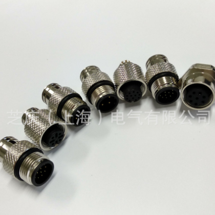 厂家直销M8-3P防水连接器 屏蔽3芯4芯航空插头插座 公头母头图3