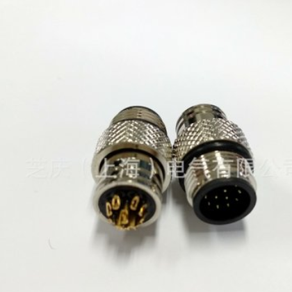 厂家直销M8-3P防水连接器 屏蔽3芯4芯航空插头插座 公头母头图2