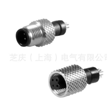 M5连接器 3芯4芯航空插头插座 公头母头 针型孔型面板座图2