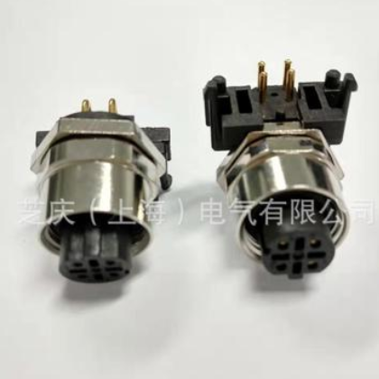 厂家直销M8连接器 3芯4芯航空插头插座 公头母头 针型孔型面板座图2