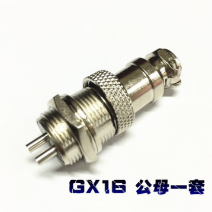 生产供应现货 GX16注塑式航空插头连接器2芯 2芯航空插头图2