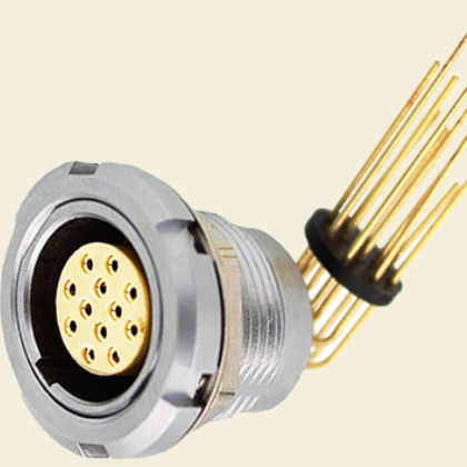 90度弯针插座插拔自锁航空插头ECG2-64芯1B2B3B4BECG90度焊板插座图3