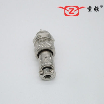 重强航空插头插座12M-2芯3芯4芯5芯6芯电缆连接器 GX12 AB接插件图2