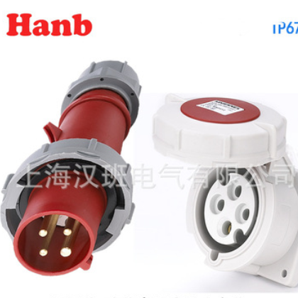 工业插头插座 16A4芯4孔插头插座3P+E 室内外连接器 航空插头图3