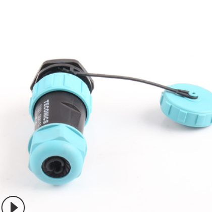 绿色TS21 5芯 对接后螺母接头圆形SP 防水航空插头插座连接器图3