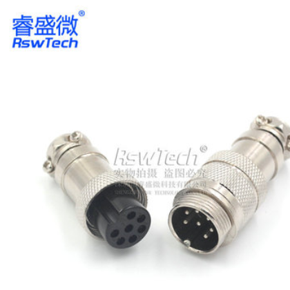 M16航空接头 gx16-7芯航空插头插座 对接式航空头 16mm连接器现货图2