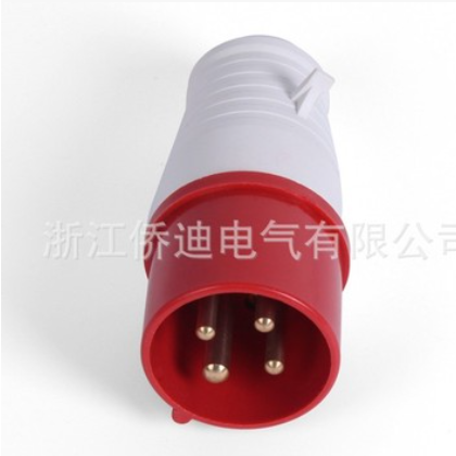 厂家批发工业航空四插头 4芯4P16A 防水防尘防潮电源插头插座014图3