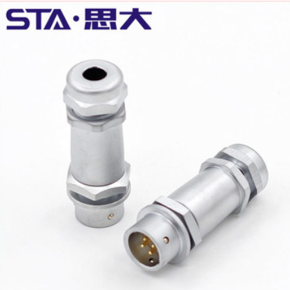 SF12防水航空插头 2芯3芯SF1213快速对接插座 金属圆形连接器ip67图3