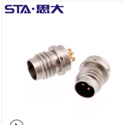 高温密封连接器 美国CTC传感器4芯插头 玻璃烧结1/4美标航空插头图2