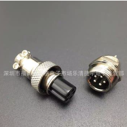 厂家直销航空插头M16 M12 航空插连接器注塑式航空插头GX12 GX16图2