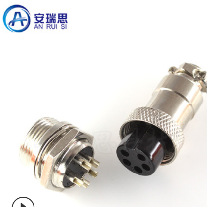 GX16航空插头 2芯3芯4芯5芯~9芯航空插头 gx16-4P航空插头插座图3