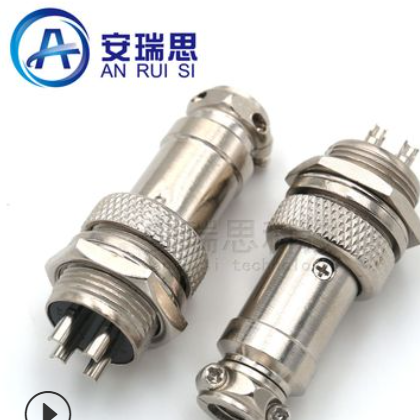 GX16-4 接口直径16mm GX16-4芯 航空插头 电缆连接器 插头+插座图2