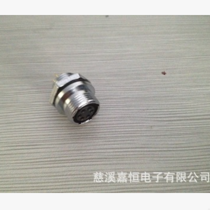 航空插头工业防水连接器 XA12-6芯 金属螺帽电缆插头图2