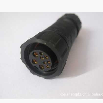 航空插头塑料防水连接器FUS-1-9芯 防水等级IP68 M14 公母对接头图2