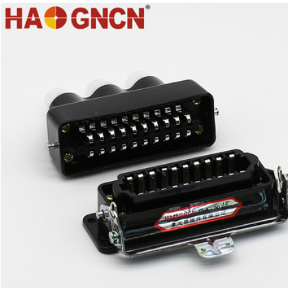 HAOGNC豪光CA20JZ/KA JW1矩形连接器插头插座 20芯航空插快速卡扣图2