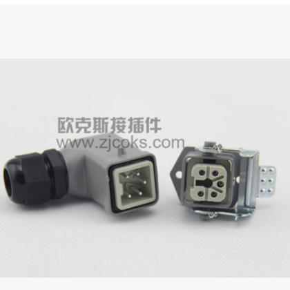 厂家供应 重载连接器HDC-HA-004 4+1芯4孔5芯5针10A航空插头图2