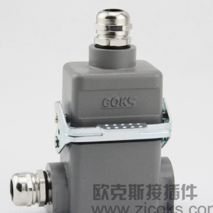 COKS厂家销售重载连接器10芯M/F航空插头 工业矩形插座HDC-HE-010图2