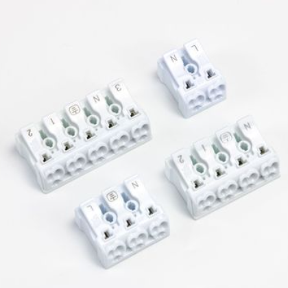 923插拔接线端子 P02快接端子连接器 欧骏四位按压快插端子图2
