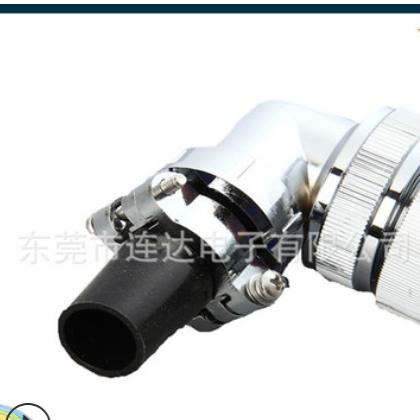 YD41 16芯弯头单孔高压航空插头电力连接器图2