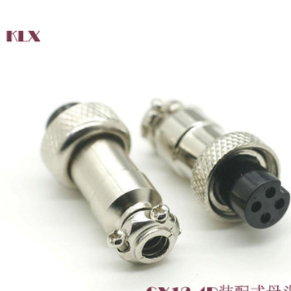 4芯航空插头GX12-4P航空母头接线式车载视频线装配式4Pni航空插头图2