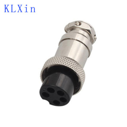 GX12-6芯航空插头 焊锡式金属外壳注塑型6芯航空插头公头母头插座图2