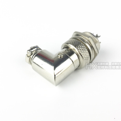 航空插头插座弯头GX16-2芯3芯4芯5芯6芯7芯8芯9芯 直角连接器图3