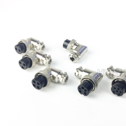 航空插头插座弯头GX16-2芯3芯4芯5芯6芯7芯8芯9芯 直角连接器图2