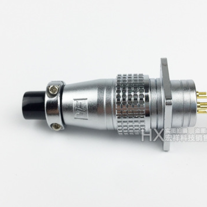 P20航空插头插座 PLS20连接器接头 2/3/4/5/6/7/8/9/10/12芯 20mm图2