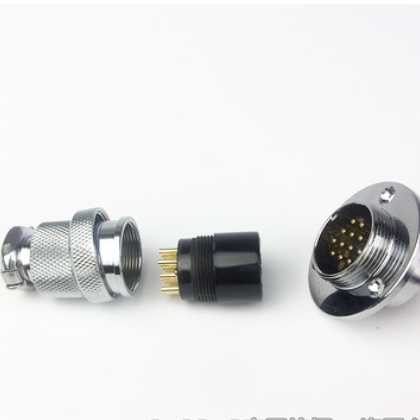 航空插头GX25法兰盘DF连接器M25 2芯3芯4芯5芯6芯7芯8芯10芯12芯图2