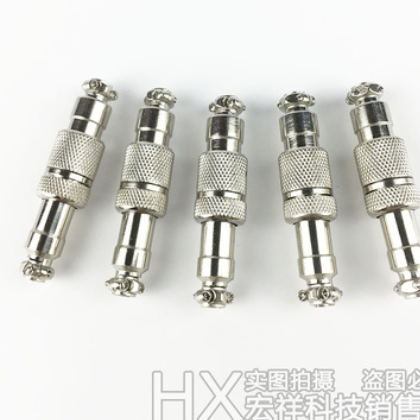 GX12对接式航空插头插座连接器 2芯/3芯/4芯/5芯/6芯航空接头12mm图2