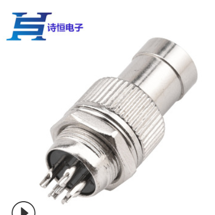 GX12-6P航空母头 M12-6P注塑短体母头 车载延长线简易式航空插头图3